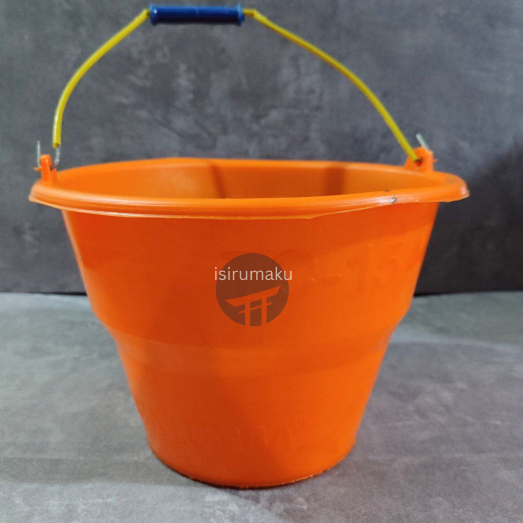 Timba Cor Ember Plastik Oren | Ember Cor Anti Pecah | Ember Bangunan TC15