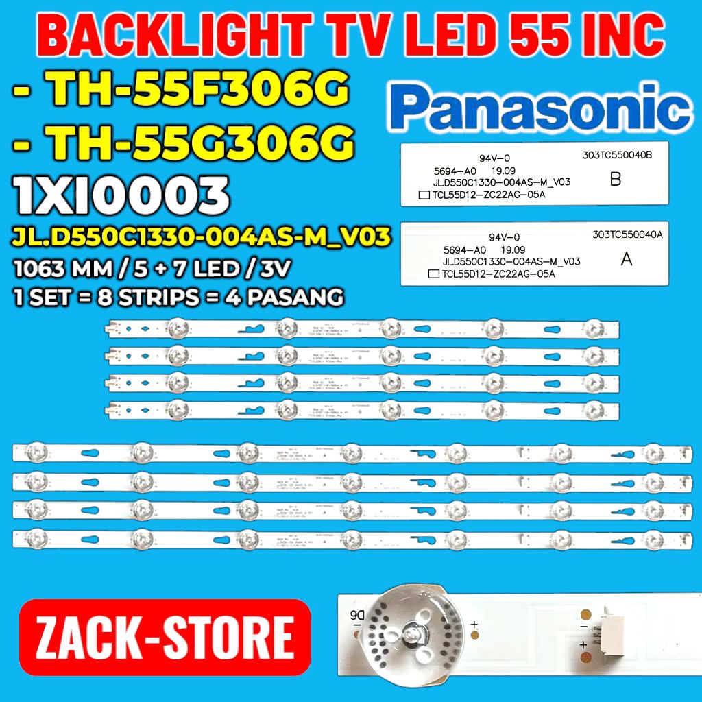 BACKLIGHT TV LED PANASONIC 55 INC TH-55F306G TH-55G306G TH55F306G TH55G306G