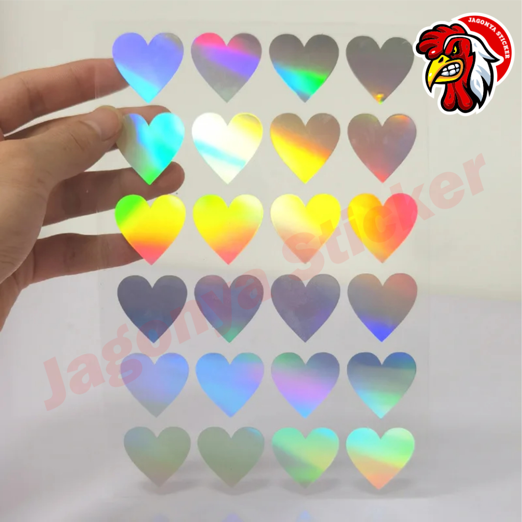 

Sticker Bintang Sticker logo Love Self Adhesive Laser Engraved Heart Stickers Decorative 21X14CM