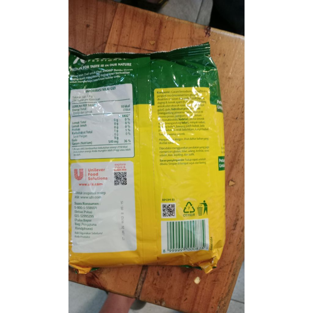

Bumbu penyedap rasa ayam powder knorr 1kg