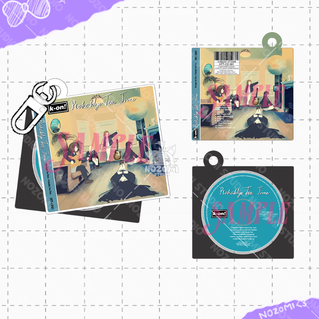 Ganci / Gantungan Kunci / CD Keychains  K-ON X OASIS (SPINNER)