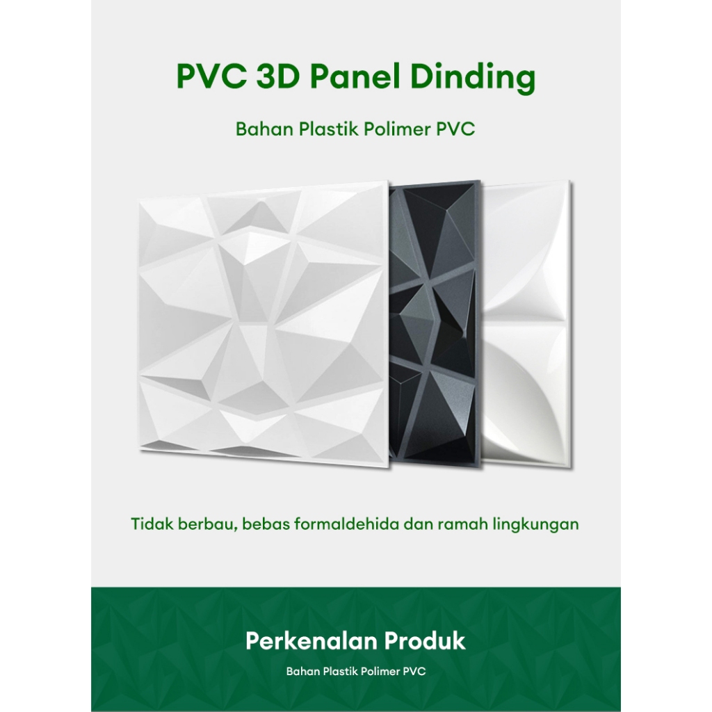 10Pcs3D Pvc Wallpanel Wallpaper Dinding / Wallpaper Dinding 3D/3D Wallpaper Dinding Wall Panel Pvc