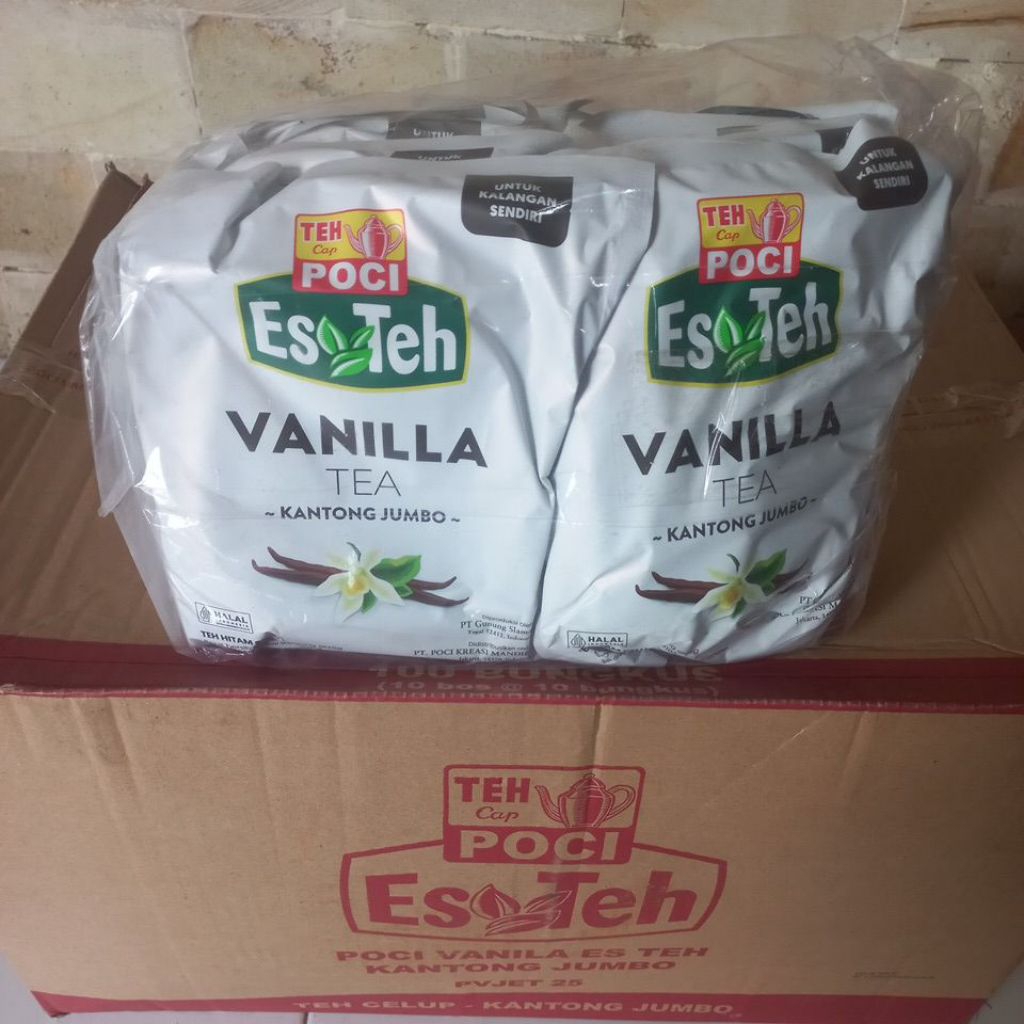 

TEH POCI VANILLA CELUP JUMBO 1 BOS Isi 10 bungkus,100% asli