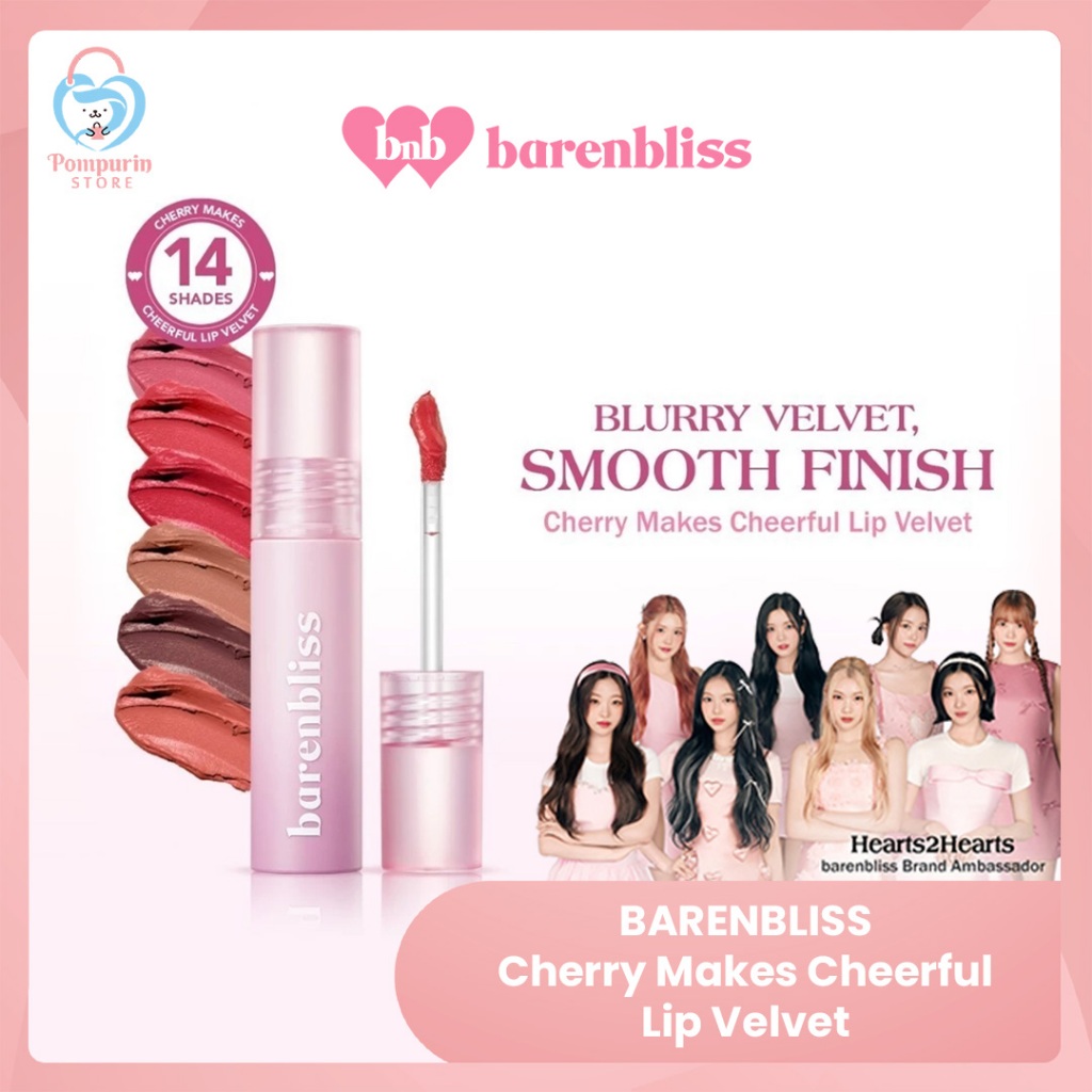 BNB Barenbliss Cherry Makes Cheerful Lip Velvet - Lip Velvet Lip Cream by Barenbliss