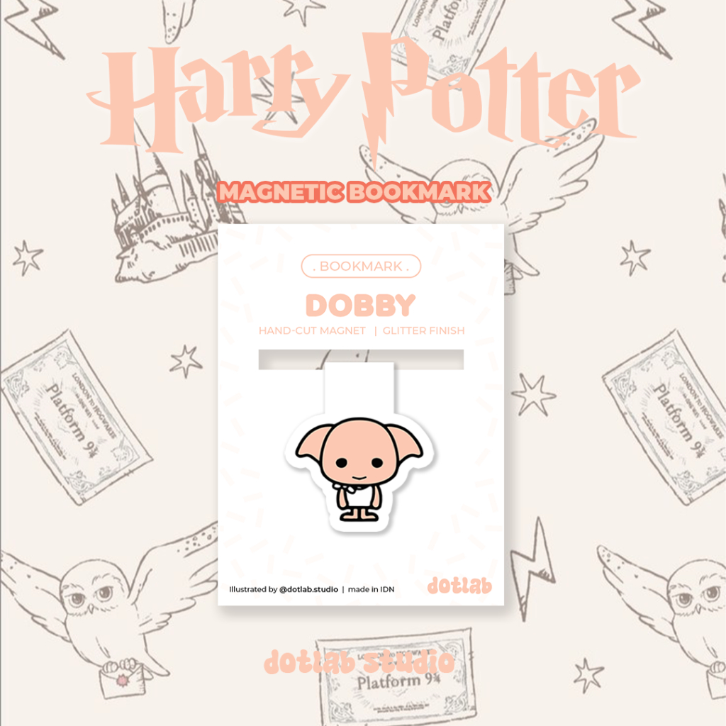 

DOTLAB HARRY POTTER DOBBY MAGNETIC BOOKMARKS | NOVEL | MOVIE BOOK GLITTER AESTHETIC CUTE