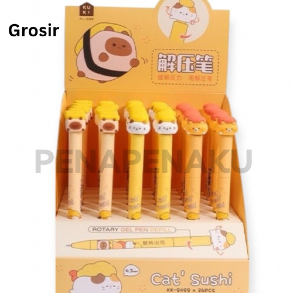 

GROSIR PENA KUKI SUSHI CAT/Kk-8088/ Ballpoint PREMIUM kuki /1box isi 36