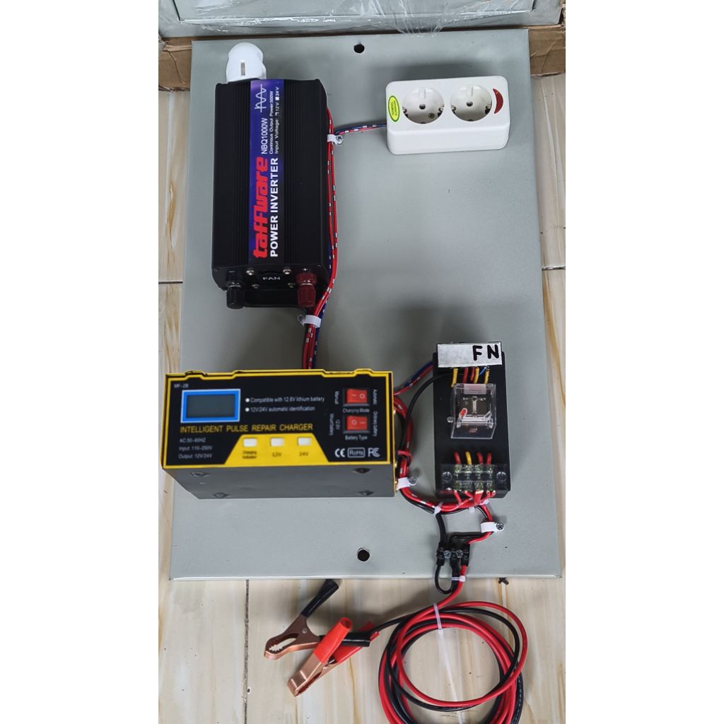 box pannel inverter PLN cas aki otomatis box panel modul ATS otomatis
