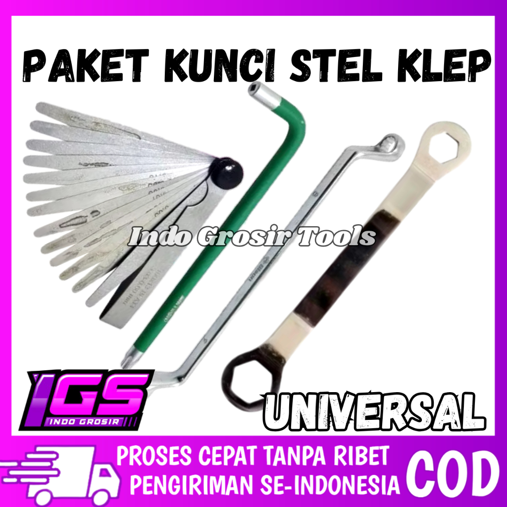 kunci Stel Setel Klep Motor Engine Block Mesin Setelan Feeler GaugE