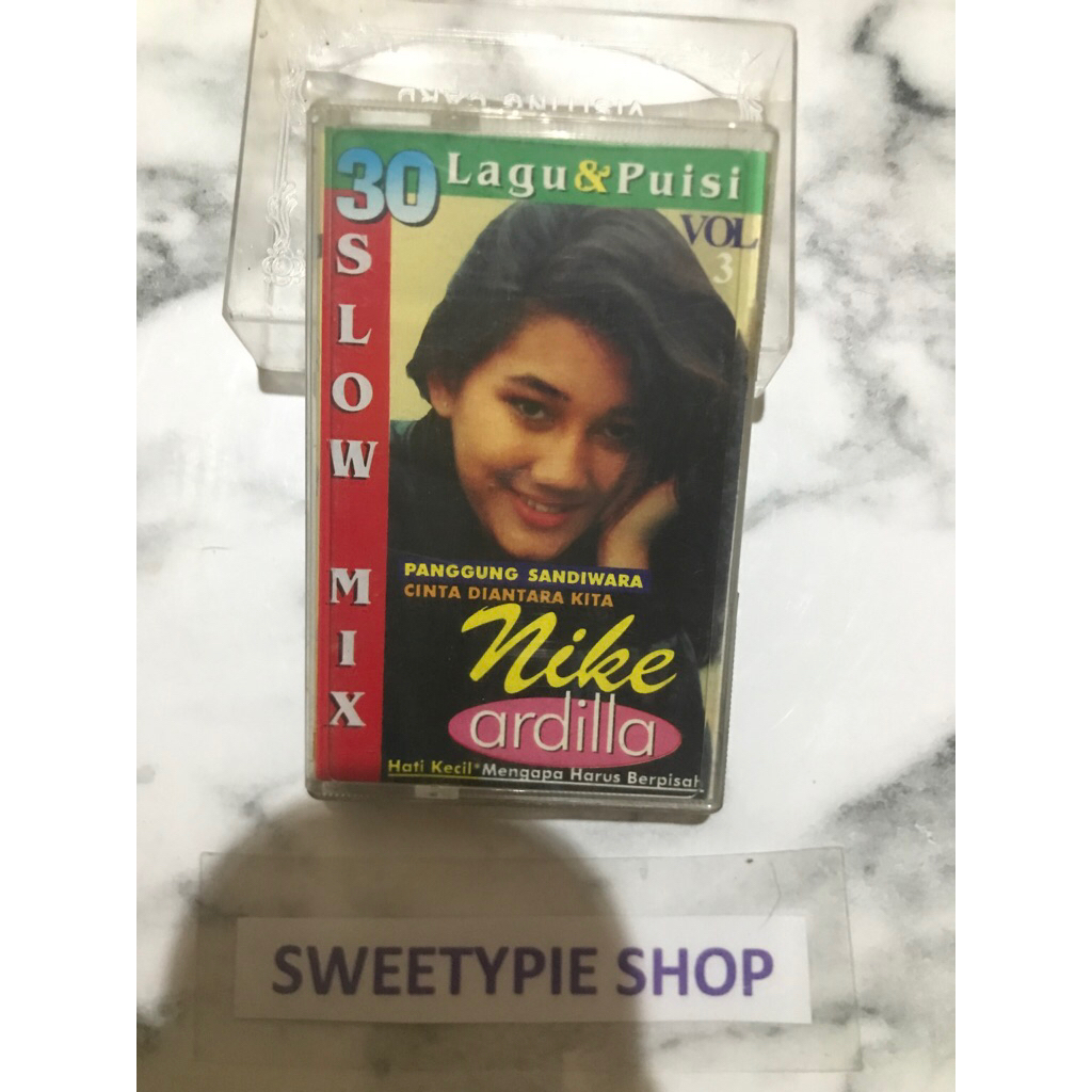 [Original] Kaset Pita jadul Nike aardilla : 30 Lagu & Puisi vol 3 Slow Mix Nike Ardilla (Preloved/Be