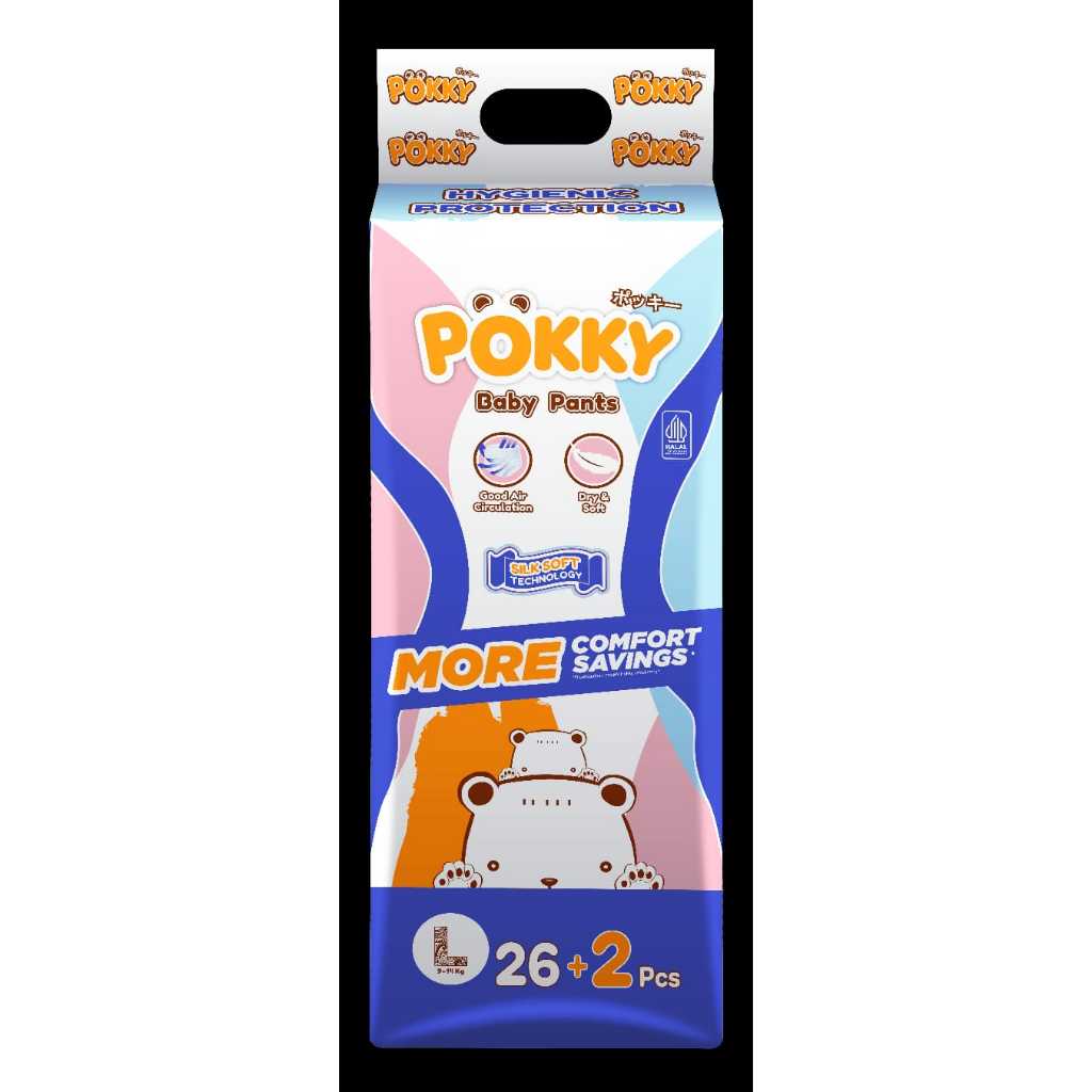 POKKY BABY DIAPERS PANTS L26+2