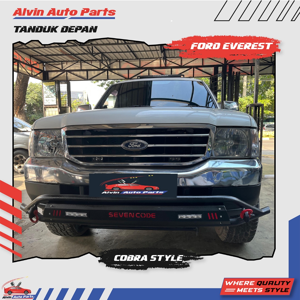 TANDUK DEPAN FORD EVEREST COBRA STYLE / PENGAMAN BUMPER DEPAN FORD EVEREST COBRA STYLE