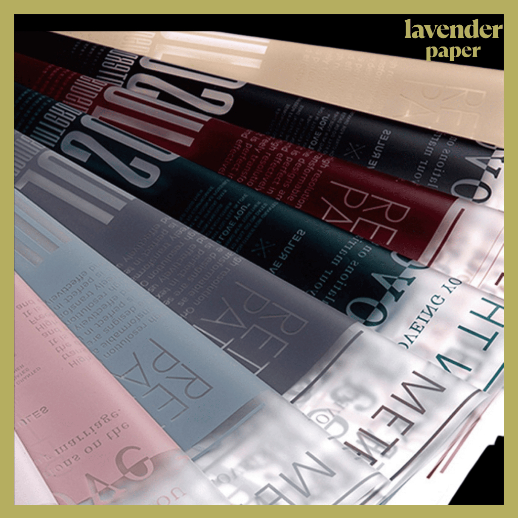 

Kertas Buket Bunga Transparan Flower Wrapping Letter Waterproof Cellophane KB031