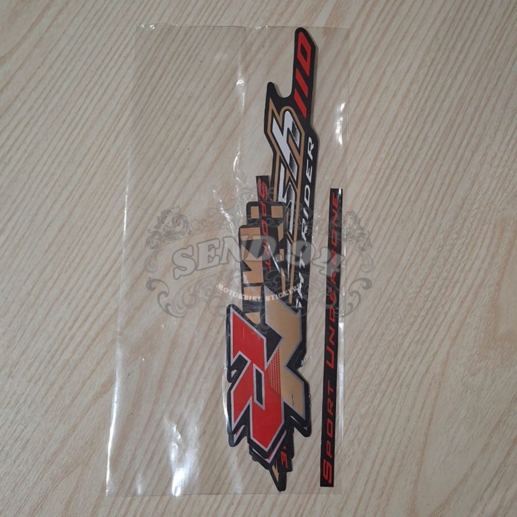 striping sticker Suzuki Smash NR 110 2008 hitam