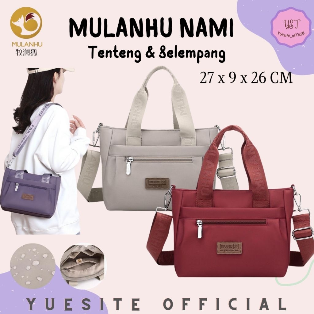 Mulanhu Nami Bag Tas Wanita 2in1 Tas Cewek Tenteng Selempang Import Anti Air