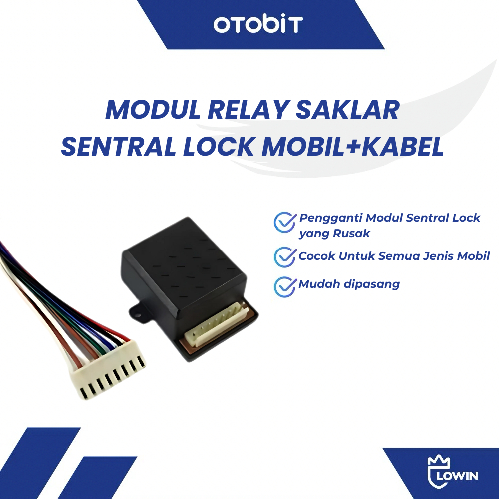 Modul Relay Saklar Central Lock Mobil Universal + Kabel – Pengganti Modul Sentral Lock Rusak