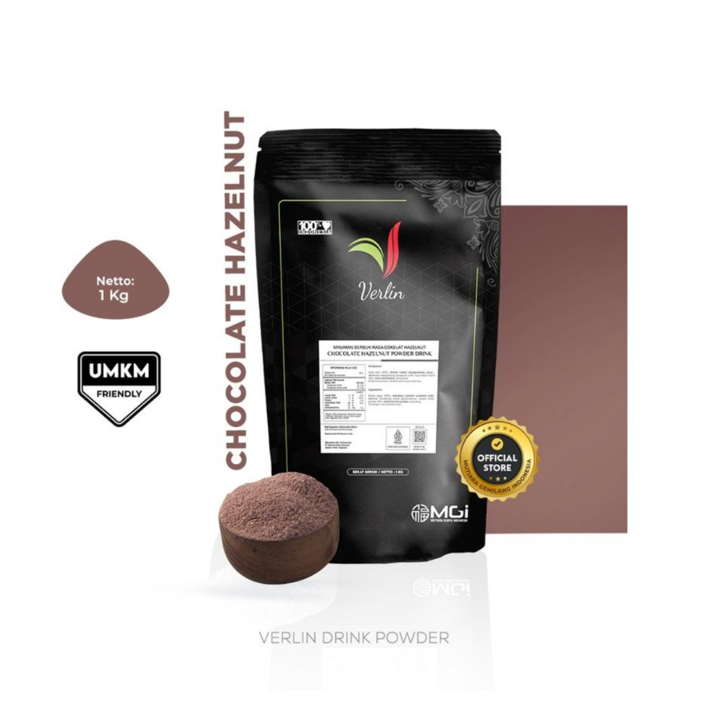 

bubuk minuman Verlin drink powder CHOCOLATE HAZELNUT 1kg verlin powder drink chocho hazelnut 1kg verlin choco hazel
