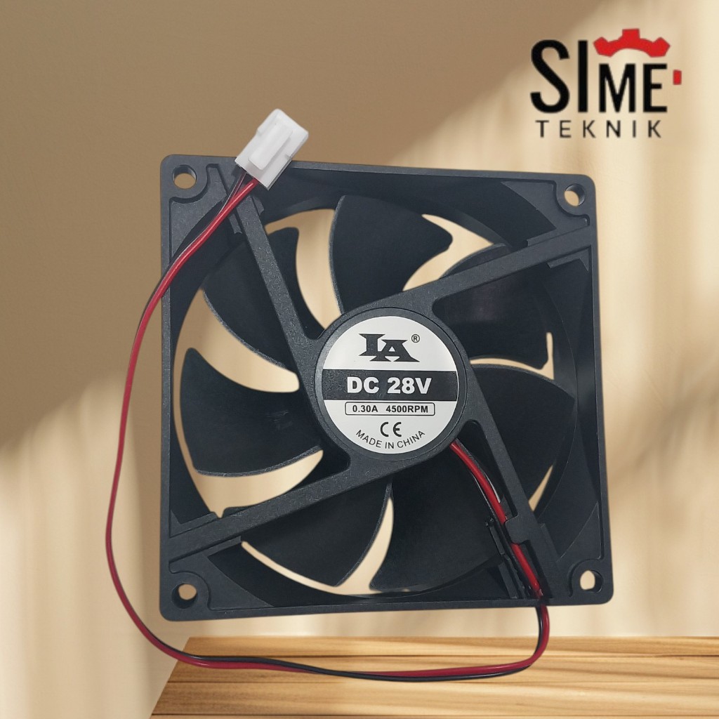 Kipas 9cm DC 28V Mesin Las Lakoni – Kabel Panjang + Grill