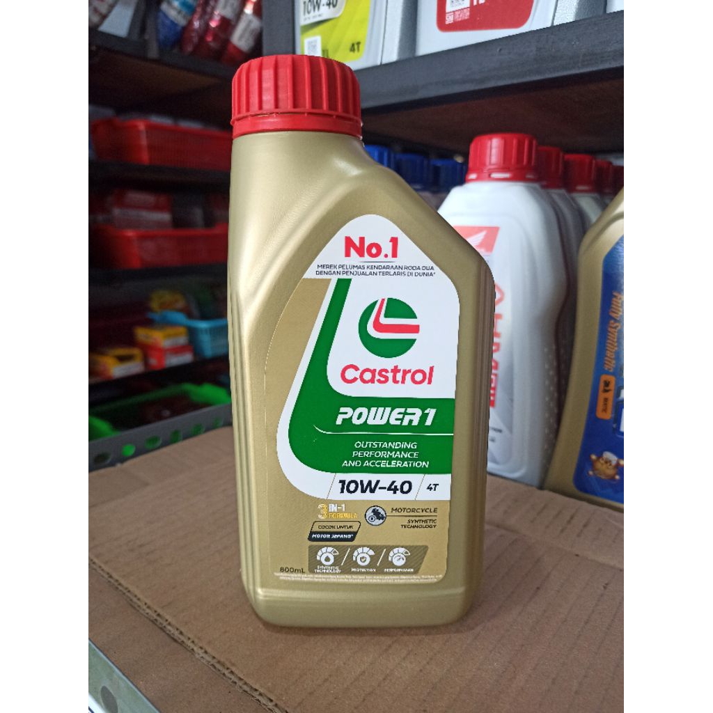 Oli oil Castrol Power1. 4T, 0.8/800ml. Gold Original100℅