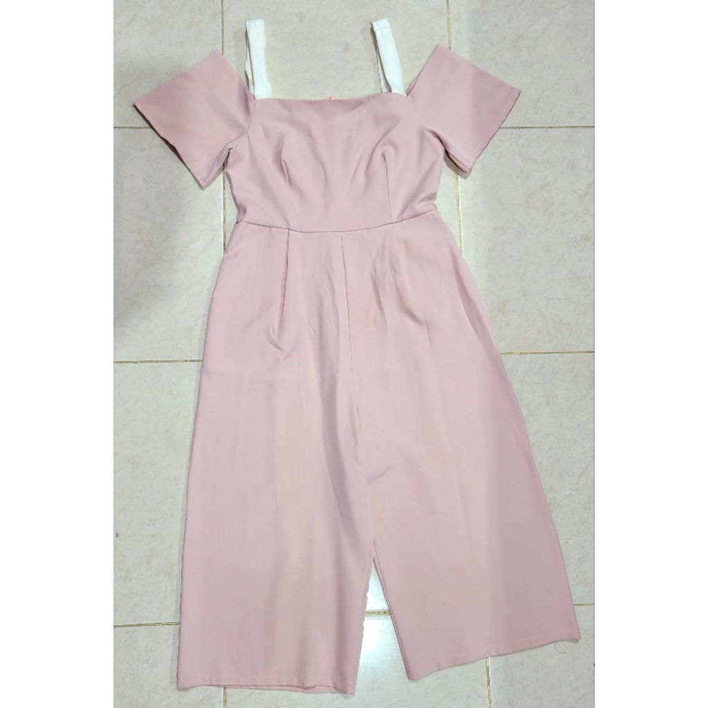 [Preloved] JUMPSUIT BABY PINK FASHION WANITA | Celana Panjang
