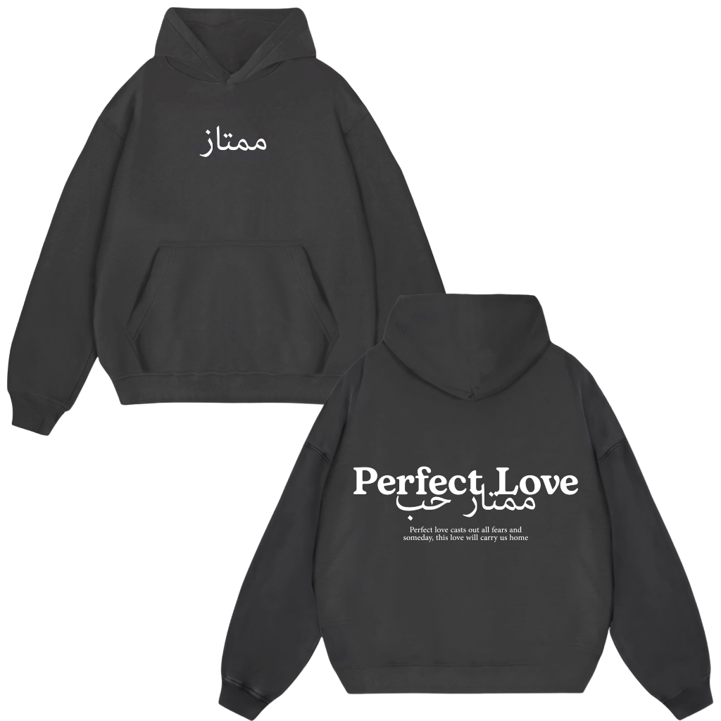 Lettucy Hoodie Boxy Fleece Cotton Cvc | Hoodie Boxy Perfect Love puff