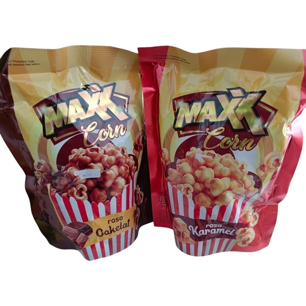 

camilan snack Maxx corn 20gr Varian Cokelat Karamel