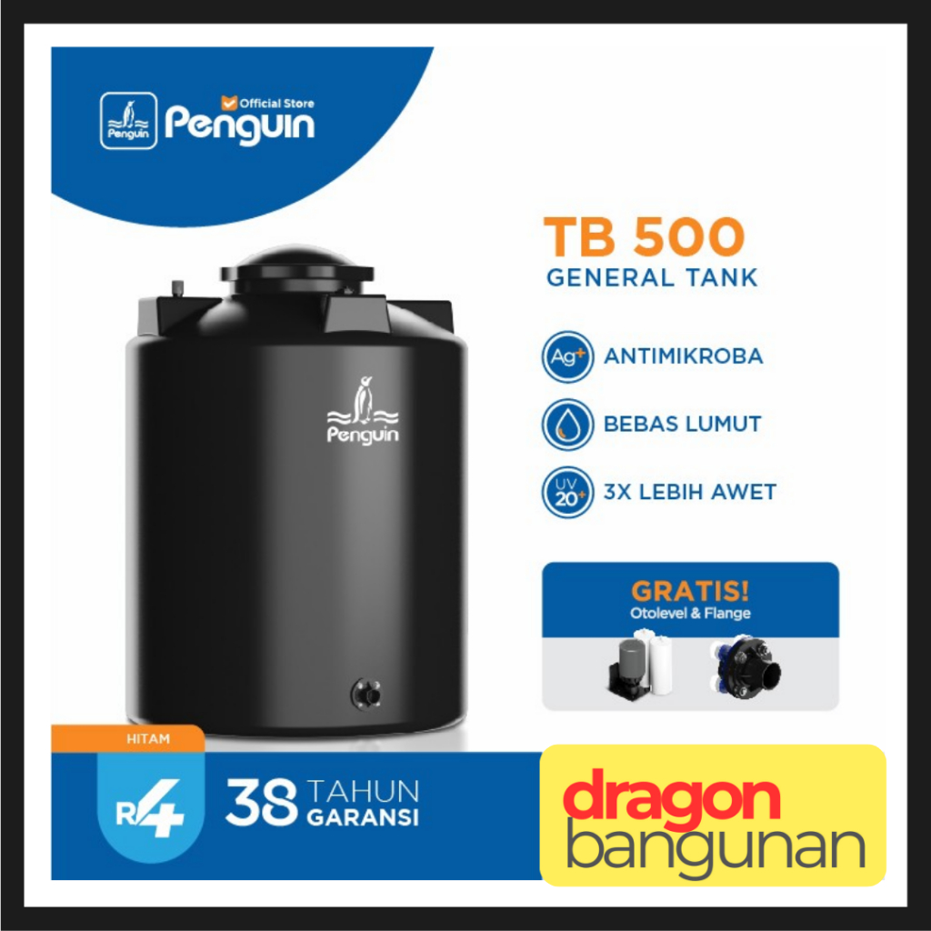 Tangki Air Penguin TB 500 - Toren Tandon Air Penguin 5000 liter - Hitam