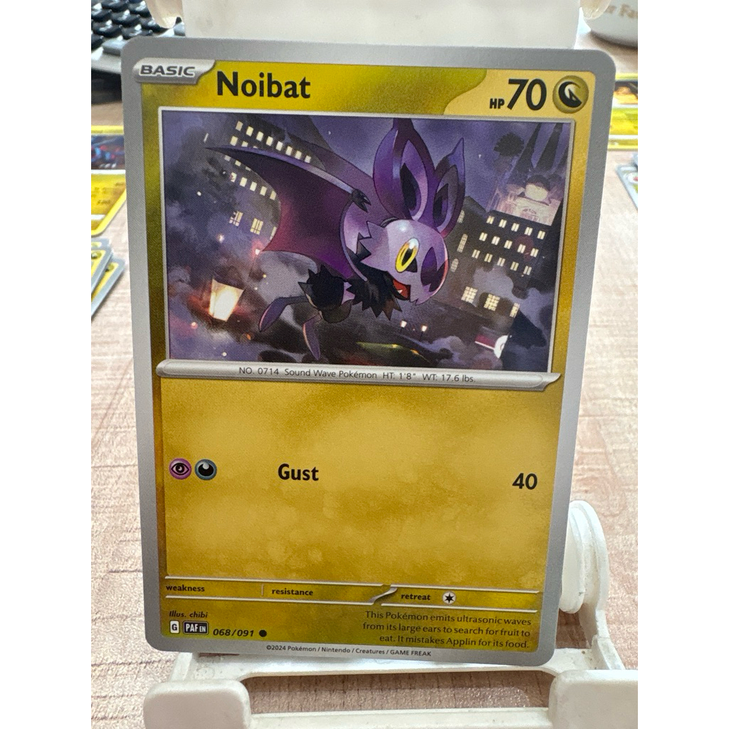 kartu pokemon original common noibat paf 068/091