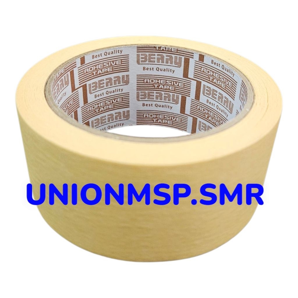 

Lakban Kertas Masking Tape BERRY 2 Inch x 33 Yard – Tape Perekat Cat Finishing Lem Perekat Kuat Serbaguna