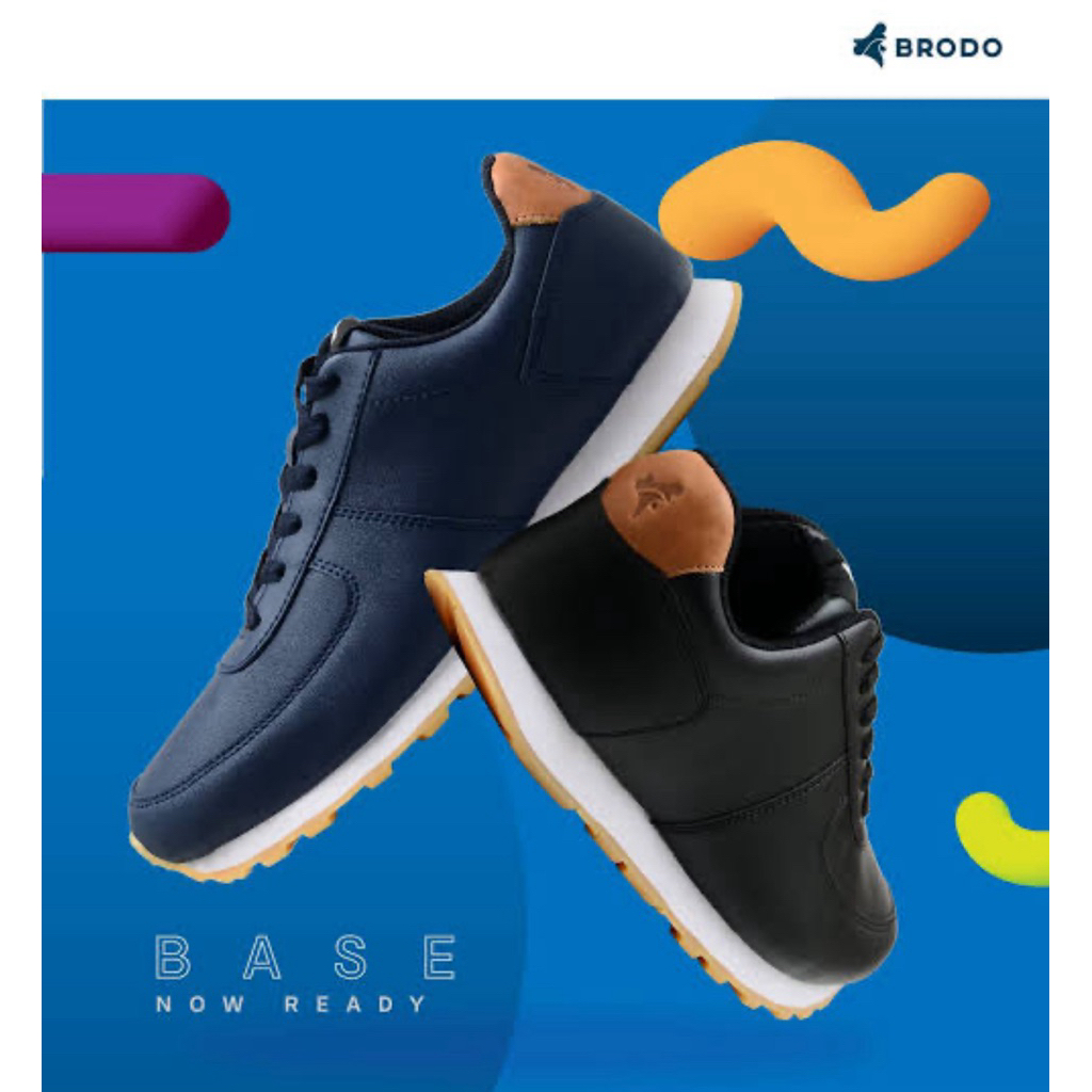 sepatu brodo Azuma Navy original size 42 kulit