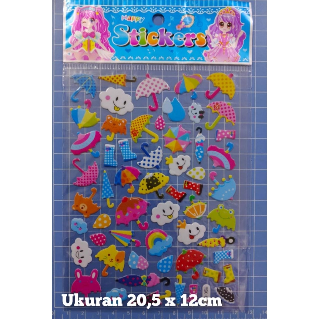 

sticker timbul lucu 1 pcs/sticker anak lucu/sticker timbul 3D motif