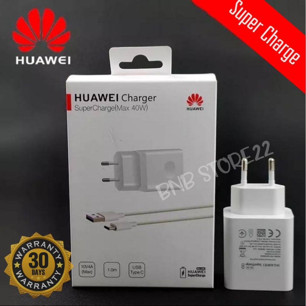 CHARGER 40W HUAWEI P40 LITE ORIGINAL SUPER FAST CHARGE ADAPTER CARGER KABEL 40 WATT FULL SET
