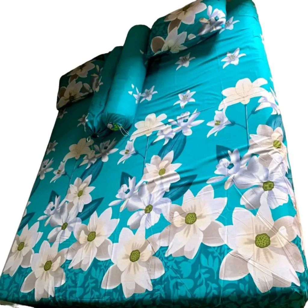 Sprei motif bunga/sprei cantik satu set dengan sarung bantal guling