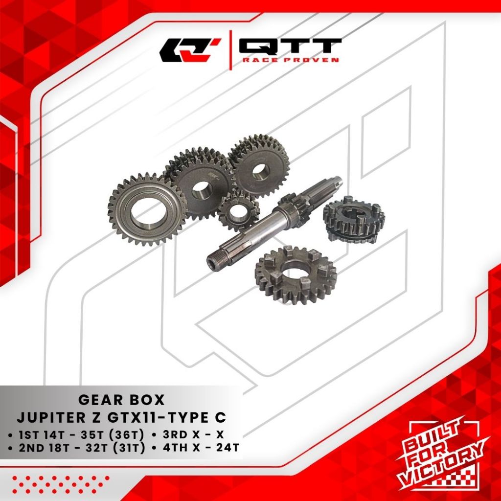 QTT Gear Gir Box Rasio Jupiter z Type C Dragbike Grasstrack GTX11-C