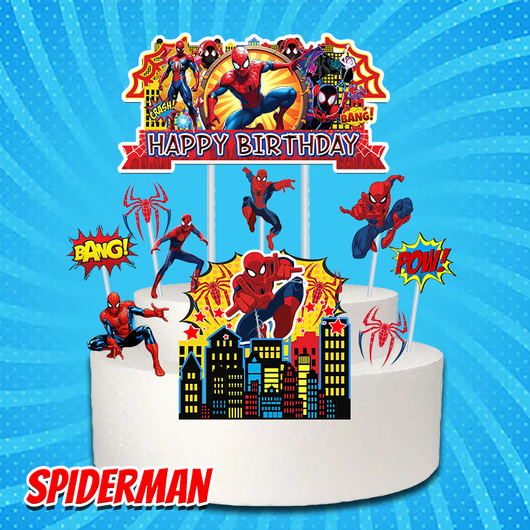 cake topper SPIDERMAN/topper kue SPIDERMAN/hiasan kue SPIDERMAN XTRA