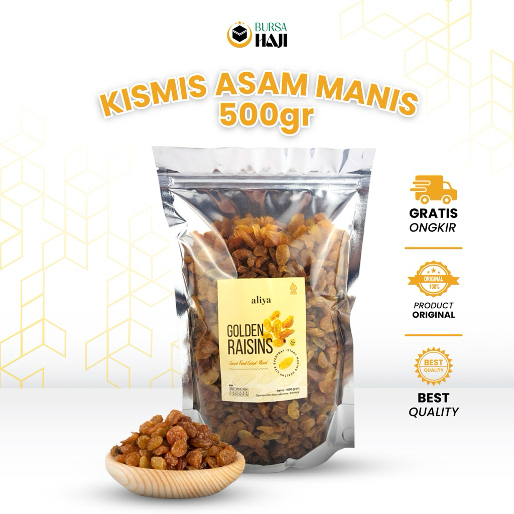 

Kismis Golden Raisin Asam Manis 500gr/250gr / Cemilan Sehat kismsi