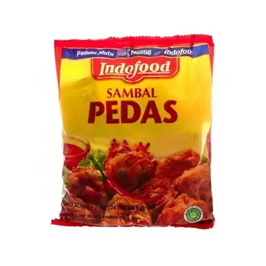 

indofood sambal sachet / saus sambel indofood leezat sachet 24x9gr