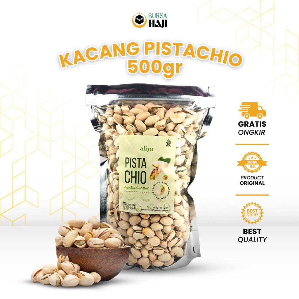 

Kacang Pistachio Panggang 500 Gram Oleh Oleh Haji dan Umroh Cemilan Sehat untuk Diet