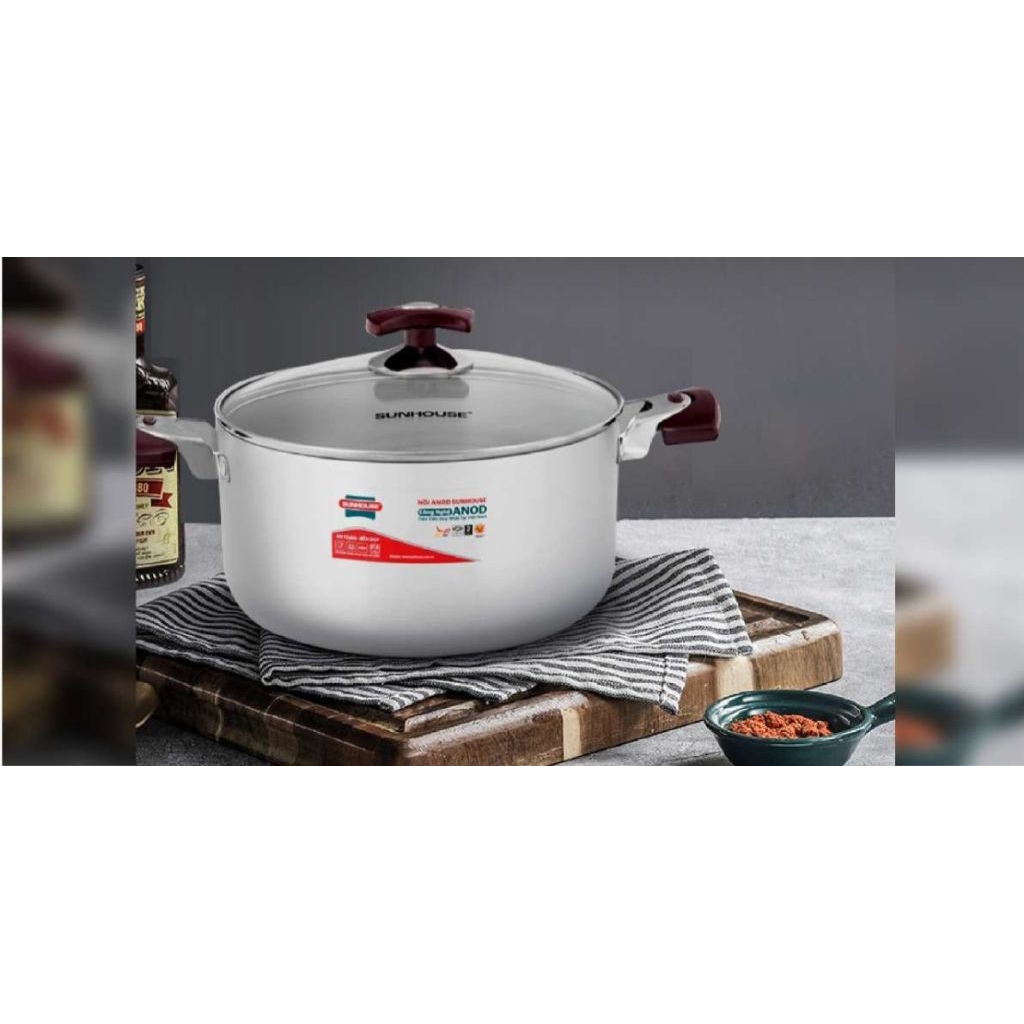 Panci Anodized Single Pot Sunhouse 24cm