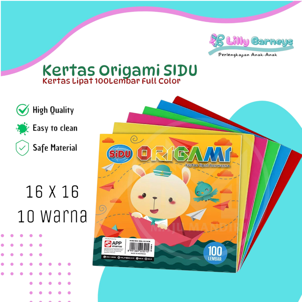 

Kertas Origami SIDU 100 Lembar - 10 Warna