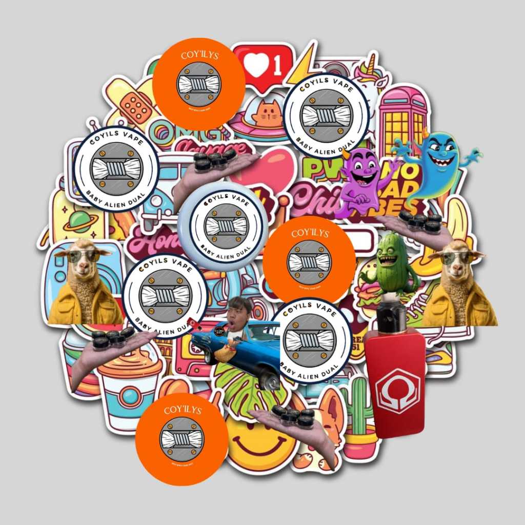 

Sticker/Stiker Label Pot Cream Random baby Vol.2 bahan USA 2 Biji