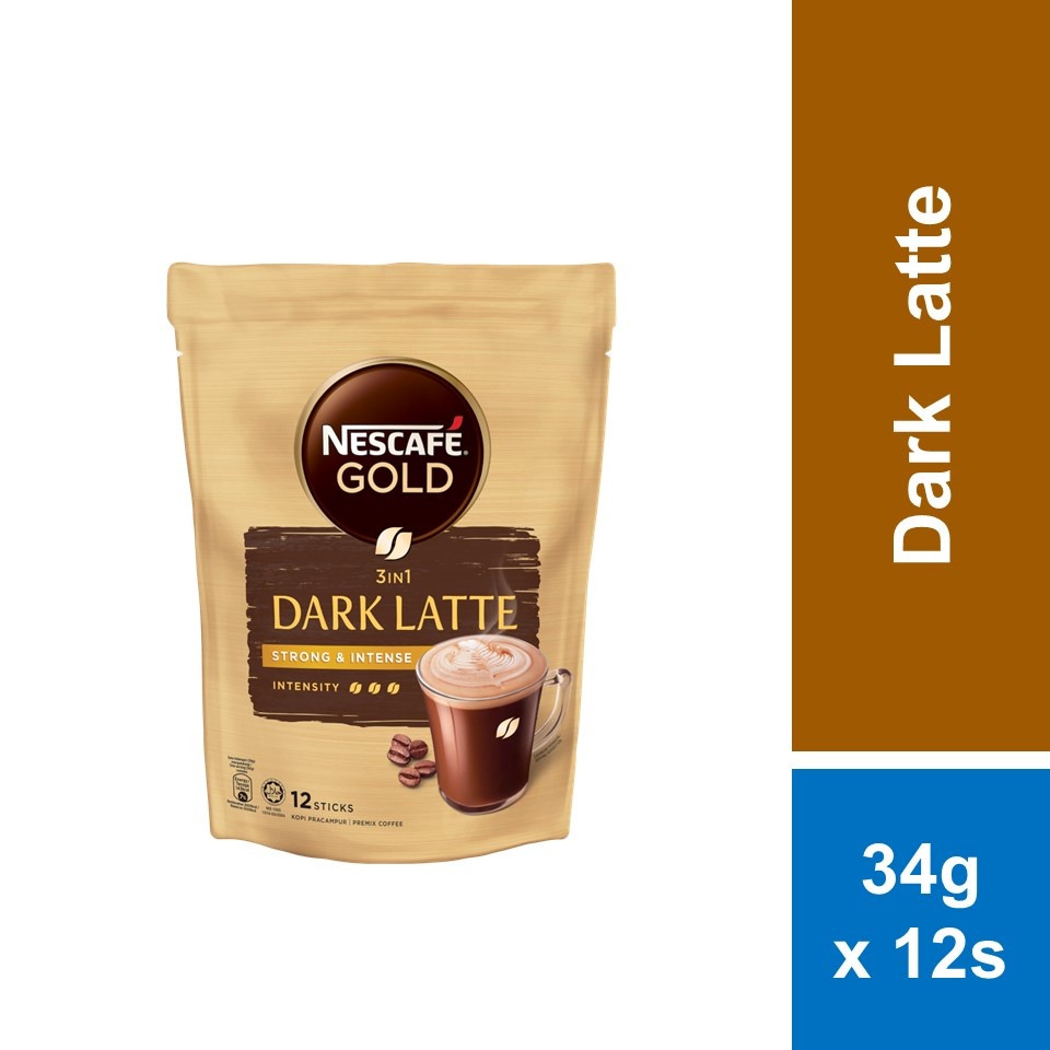 

Nescafe Gold Dark Latte 12 Sachet 34g Original Malaysia 100% [MilliJastip]