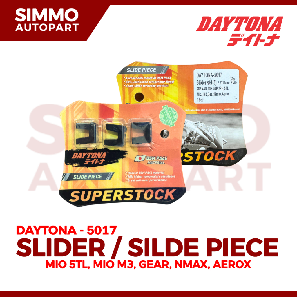 Slider Daytona Mio 5TL, Mio M3, Gear, Nmax, Aerox Original Daytona