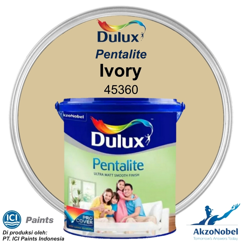 CAT DULUX PENTALITE 2.5 LITER - IVORY 45360 (Warna Readymix)