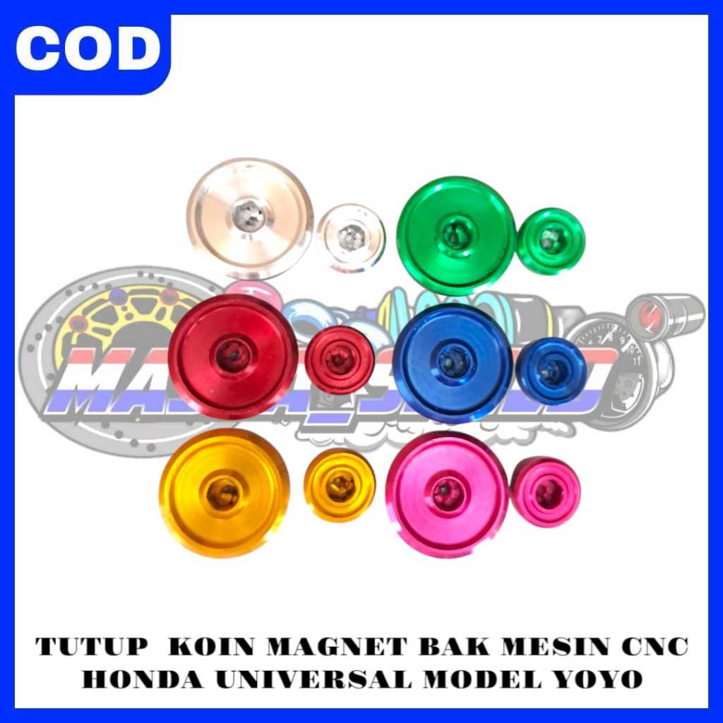 TUTUP KOIN MAGNET BAK MESIN CNC HONDA UNIVERSAL MODEL YOYO Motorcycle