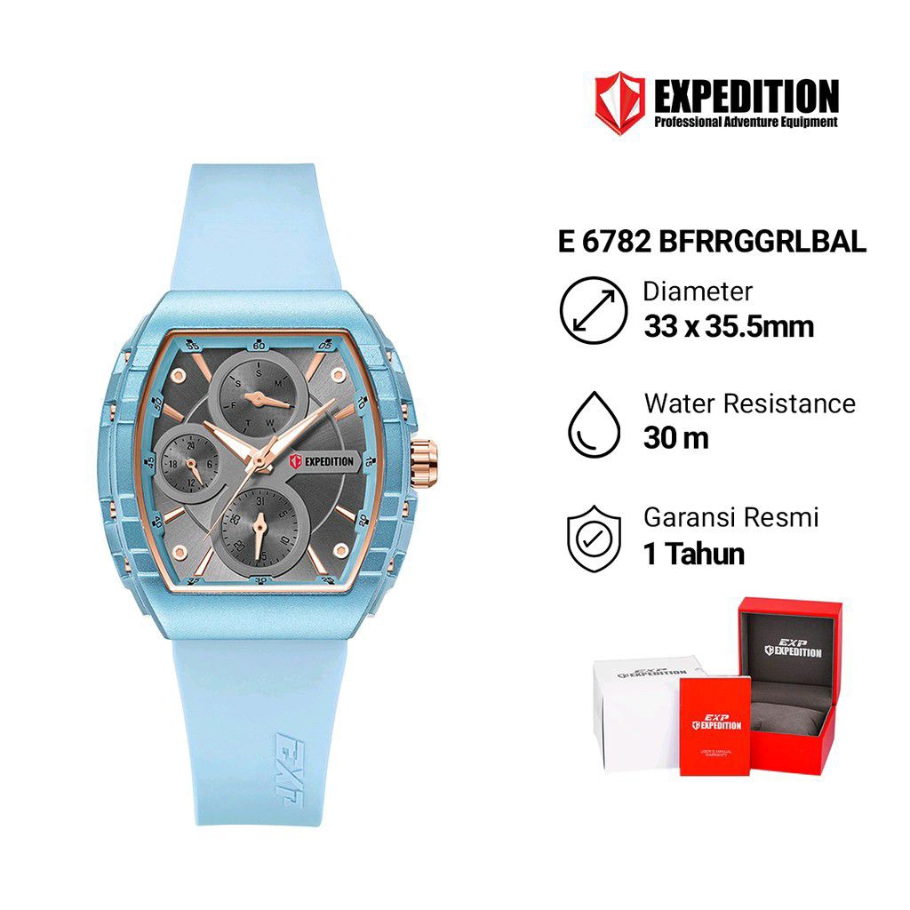 Jam Tangan Wanita Expedition EXPEDITION Exp Chronograph E 6782 BFRRGGRLBAL Light Blue