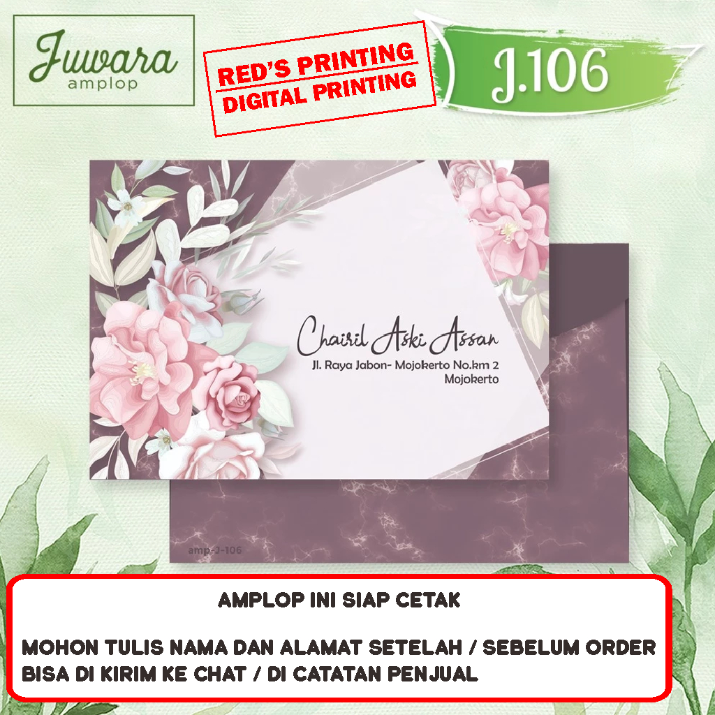 

Amplop Jawara J 106 Isi 50 pcs Sudah Cetak Nama dan Alamat