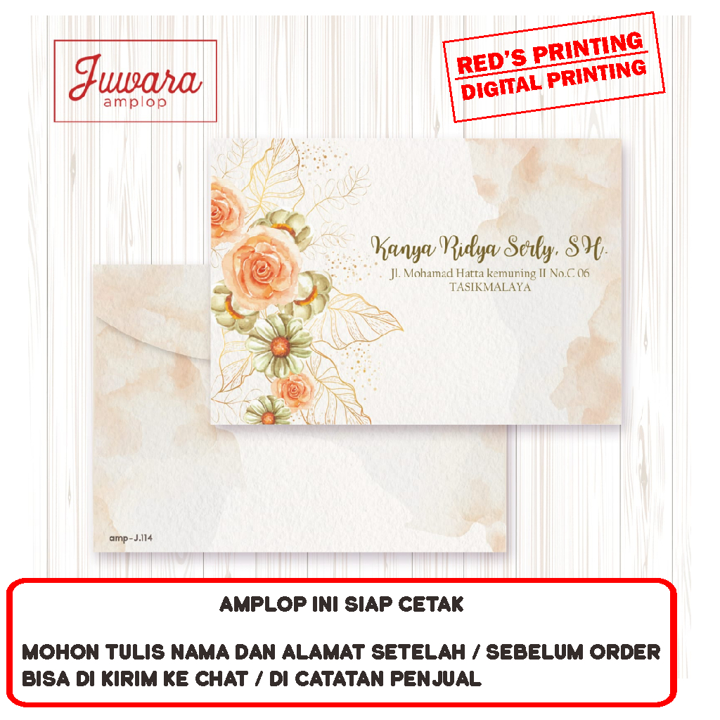 

Amplop Jawara J 114 Isi 50 pcs Sudah Cetak Nama dan Alamat