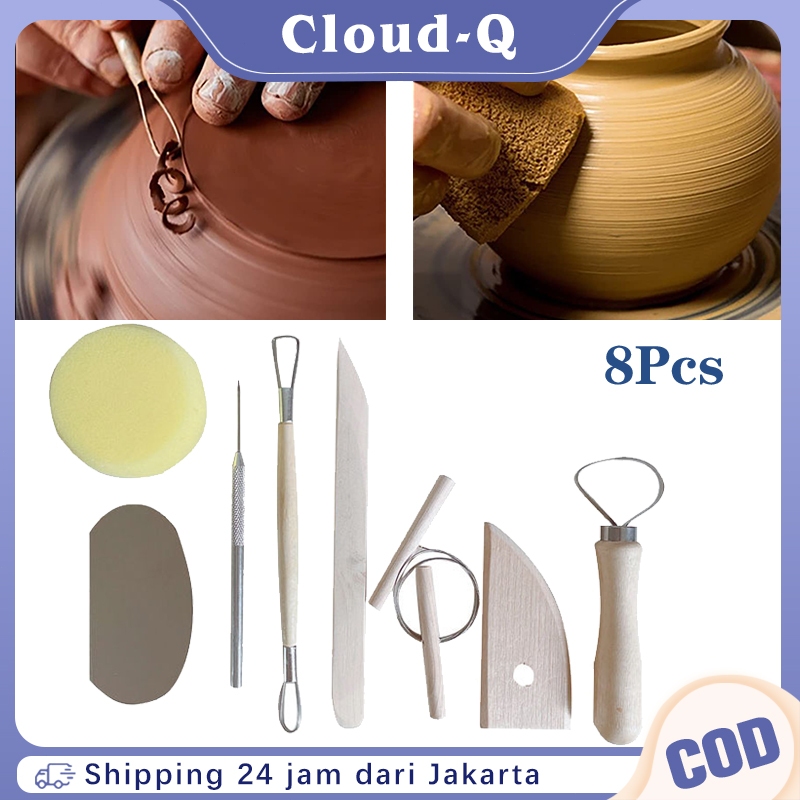 

Clay Tools Set 8 / Pisau Lukis Kue Tanah Liat / Untuk Patung Tanah Liat Dan Dekorasi Kue