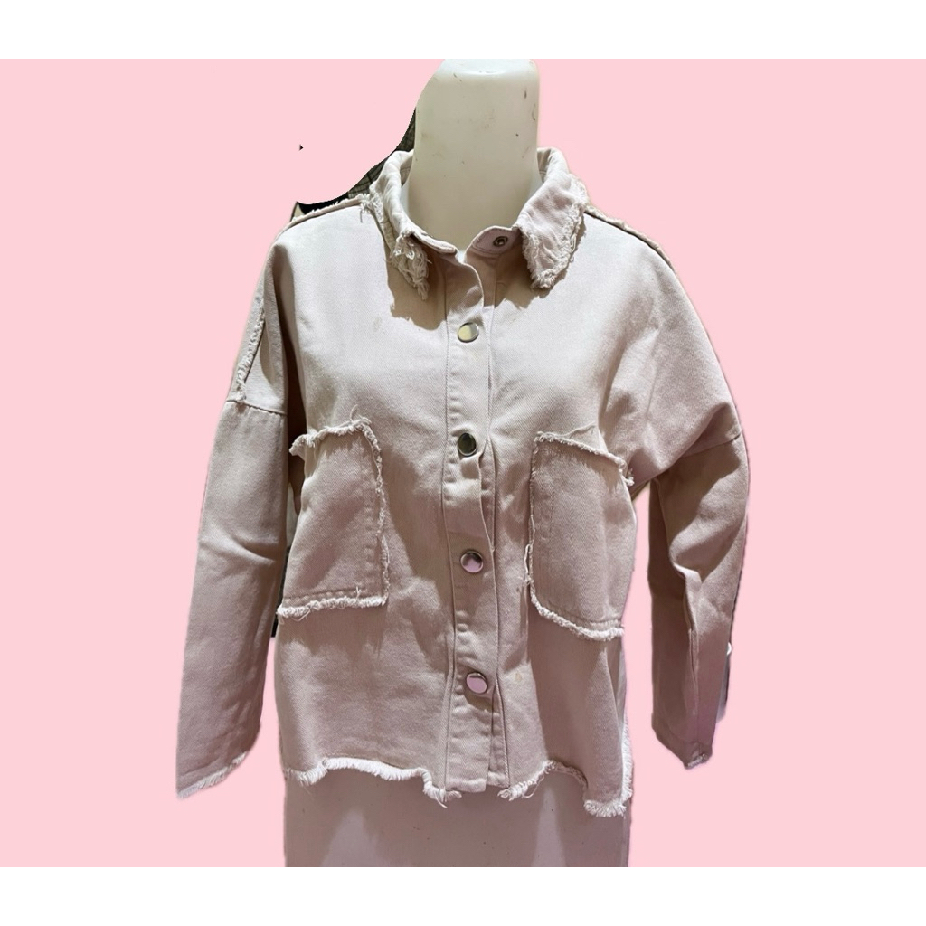 jaket pink soft preloved