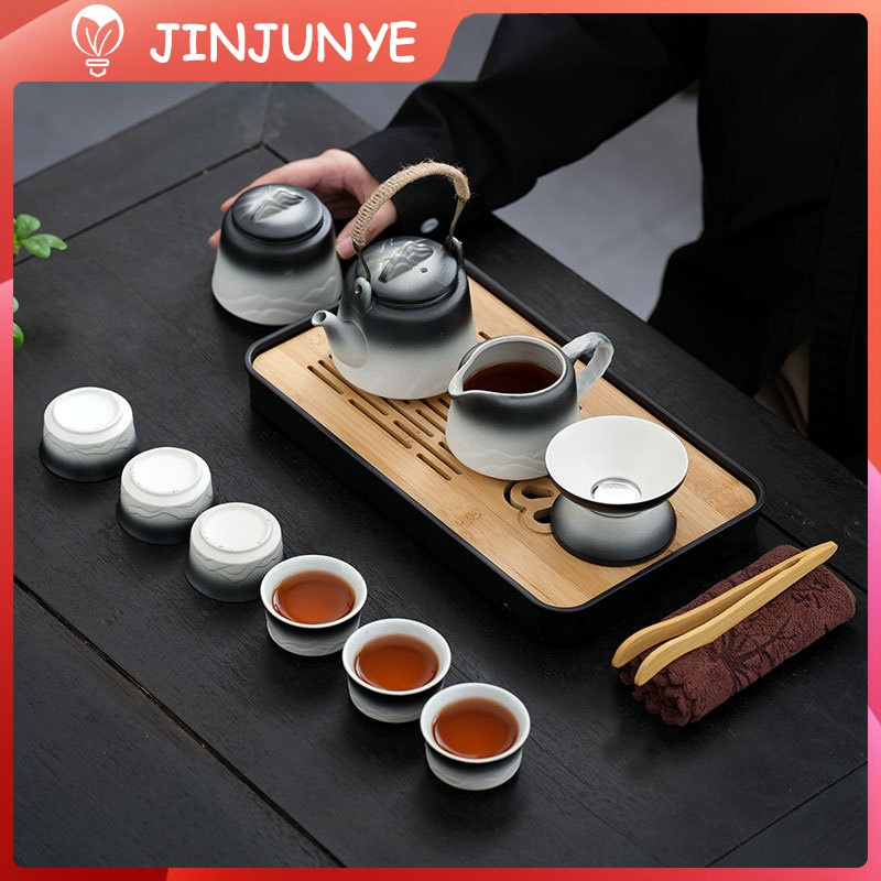 Tea Set Gift Set Chinese Kado Murah Souvenir Tea Pot Set Tea Tray Pot Set Tea set BR